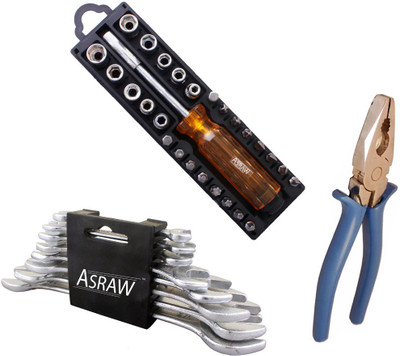 

Asraw Hand Tool Kit(11 Tools), Multicolor
