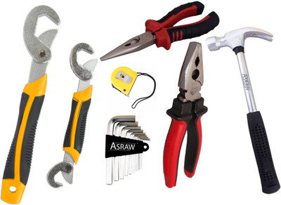 

Asraw Hand Tool Kit(7 Tools), Multicolor