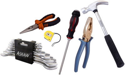 Asraw Hand Tool Kit(14 Tools), Multicolor