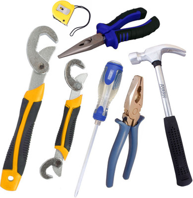 Asraw Hand Tool Kit(7 Tools), Multicolor