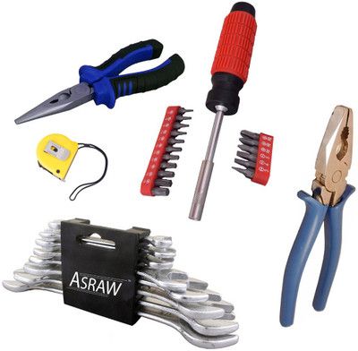 

Asraw Hand Tool Kit(13 Tools), Multicolor