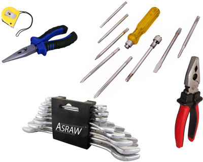 

Asraw Hand Tool Kit(13 Tools), Multicolor