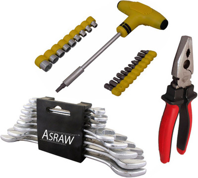 Asraw Hand Tool Kit(11 Tools), Multicolor
