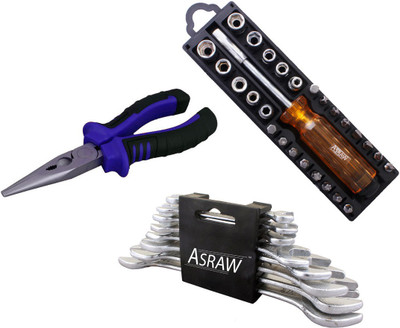 

Asraw Hand Tool Kit(11 Tools), Multicolor