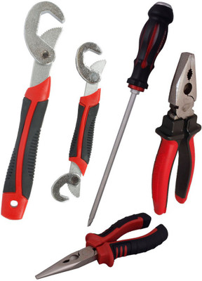 

Asraw Snap N Grip, Plier, Nose Plier & Double Sided Screwdriver Hand Tool Kit(4 Tools), Multicolor