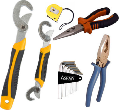 

Asraw Hand Tool Kit(6 Tools), Multicolor