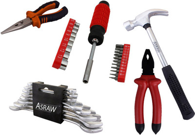 

Asraw Hand Tool Kit(13 Tools), Multicolor