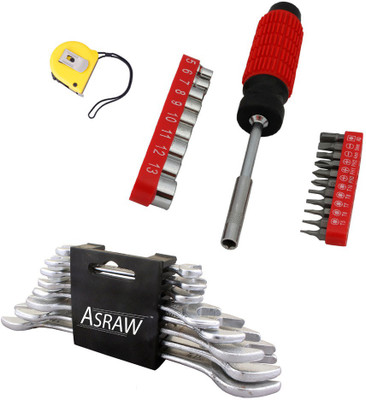 

Asraw Hand Tool Kit(11 Tools), Multicolor