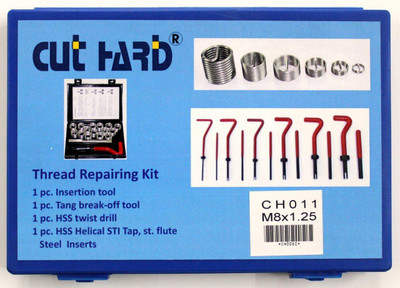 

CUTHARD Thread Repair Helical Insert Kit Hand Tool Kit(29 Tools), Blue/red