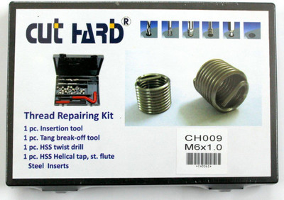 

CUTHARD Thread Repair Helical Insert Kit Hand Tool Kit(29 Tools), Blue/red