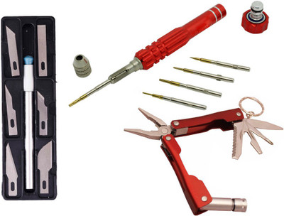 

Asraw Hand Tool Kit(3 Tools), Red