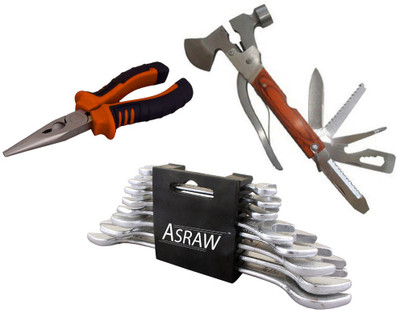 

Asraw Hand Tool Kit(11 Tools), Multicolor
