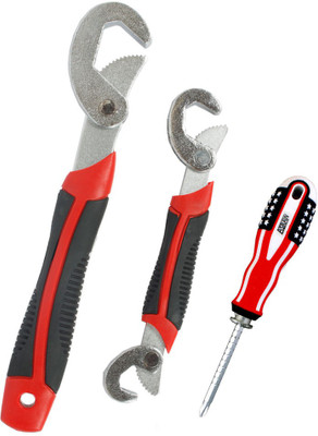 

Asraw Snap N Grip & Adjustable Screwdriver Hand Tool Kit(2 Tools), Multicolor