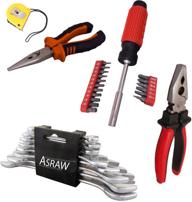 

Asraw Hand Tool Kit(13 Tools), Multicolor