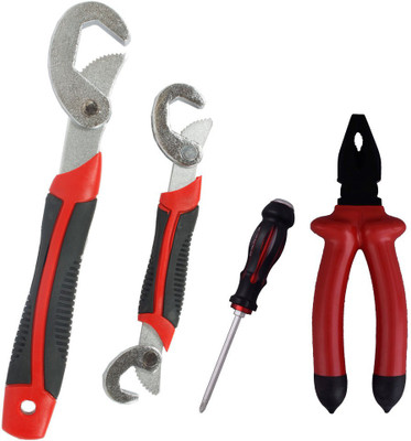 

Asraw Snap N Grip, Plier & Double Sided Screwdriver Hand Tool Kit(3 Tools), Multicolor