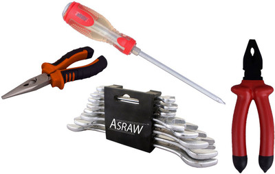 

Asraw Hand Tool Kit(12 Tools), Multicolor