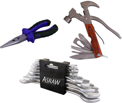 

Asraw Hand Tool Kit(11 Tools), Multicolor