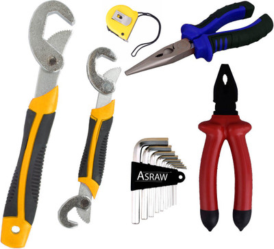 

Asraw Hand Tool Kit(6 Tools), Multicolor