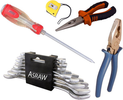 Asraw Hand Tool Kit(13 Tools), Multicolor