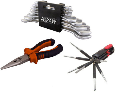 

Asraw Hand Tool Kit(11 Tools), Multicolor