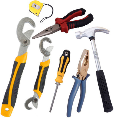 

Asraw Hand Tool Kit(7 Tools), Multicolor
