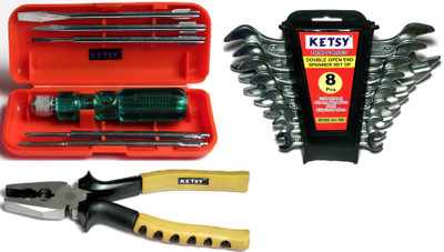 

Ketsy Hand Tool Kit(15 Tools), Multicolor