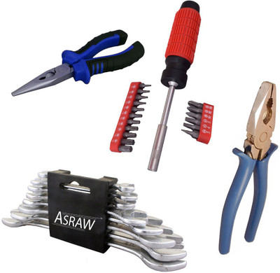 

Asraw Hand Tool Kit(12 Tools), Multicolor