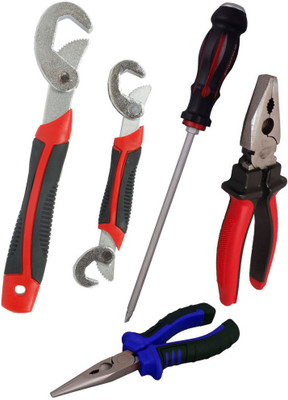 

Asraw Snap N Grip, Plier, Nose Plier & Double Sided Screwdriver Hand Tool Kit(4 Tools), Multicolor