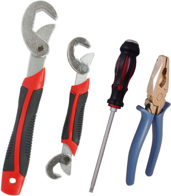 

Asraw Snap N Grip, Plier & Double Sided Screwdriver Hand Tool Kit(3 Tools), Multicolor