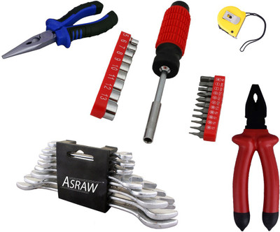 

Asraw Hand Tool Kit(13 Tools), Multicolor