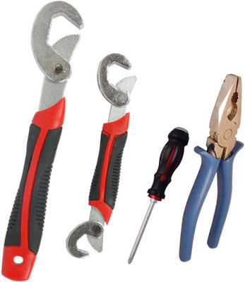 

Asraw Snap N Grip, Plier & Double Sided Screwdriver Hand Tool Kit(3 Tools), Multicolor