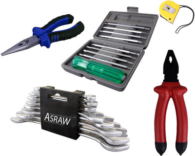 

Asraw Hand Tool Kit(13 Tools), Multicolor