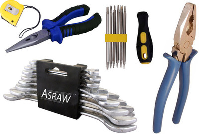 

Asraw Hand Tool Kit(13 Tools), Multicolor