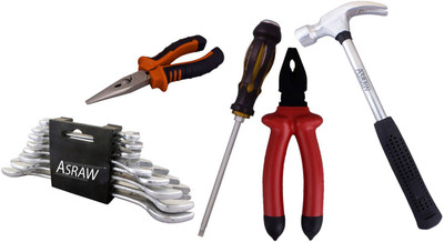 

Asraw Hand Tool Kit(13 Tools), Multicolor