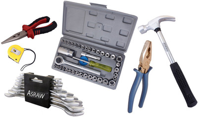 

Asraw Hand Tool Kit(14 Tools), Multicolor