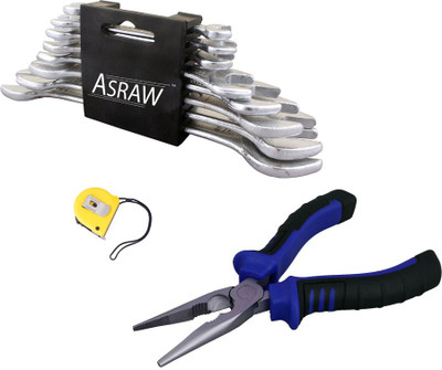 Asraw Hand Tool Kit(11 Tools), Multicolor