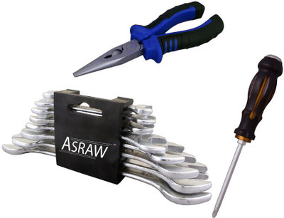 

Asraw Hand Tool Kit(11 Tools), Multicolor