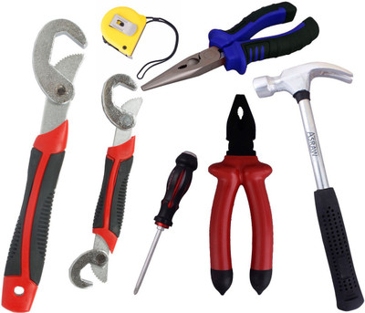 

Asraw Hand Tool Kit(7 Tools), Multicolor