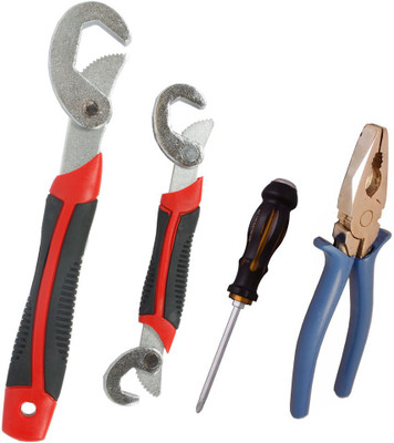

Asraw Snap N Grip, Plier & Double Sided Screwdriver Hand Tool Kit(3 Tools), Multicolor