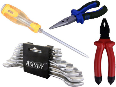 

Asraw Hand Tool Kit(12 Tools), Multicolor