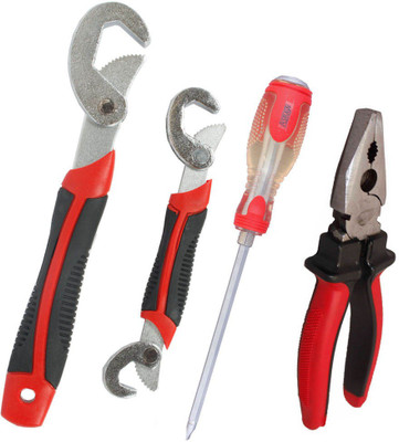 

Asraw Snap N Grip, Plier & Double Sided Screwdriver Hand Tool Kit(3 Tools), Multicolor
