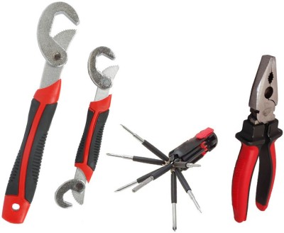 

Asraw Snap N Grip, Plier & 8in1 Screwdriver Set Hand Tool Kit(3 Tools), Multicolor