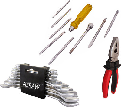 

Asraw Hand Tool Kit(11 Tools), Multicolor