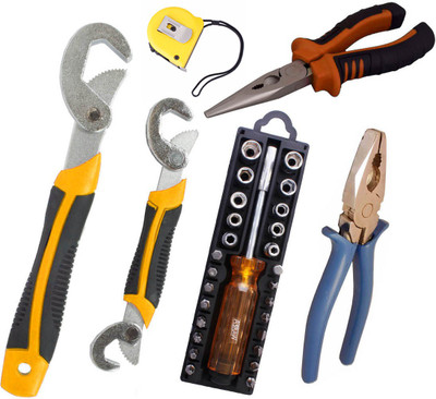 

Asraw Hand Tool Kit(6 Tools), Multicolor