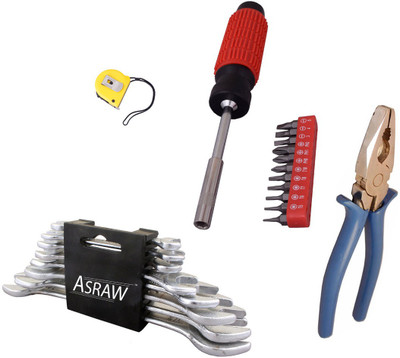 

Asraw Hand Tool Kit(12 Tools), Multicolor