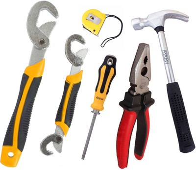

Asraw Hand Tool Kit(6 Tools), Multicolor