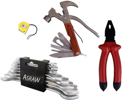 

Asraw Hand Tool Kit(12 Tools), Multicolor