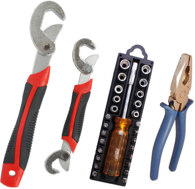 

Asraw Snap N Grip, Plier & 28in1 Screwdriver Set Hand Tool Kit(3 Tools), Multicolor