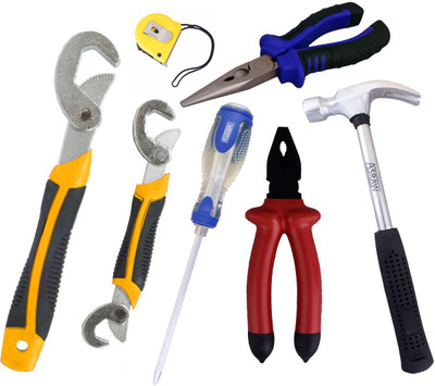 

Asraw Hand Tool Kit(7 Tools), Multicolor