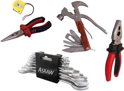 

Asraw Hand Tool Kit(13 Tools), Multicolor